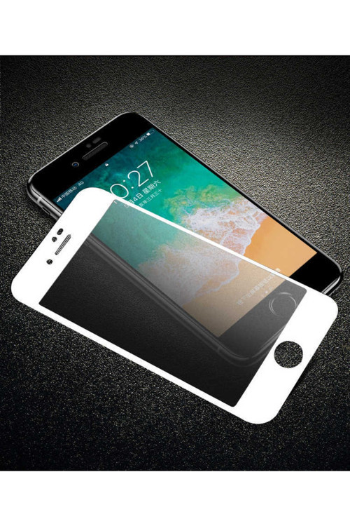Uyumlu Iphone Se 2020 Anti-Dust Mat Privacy Temperli Ekran Koruyucu - Beyaz