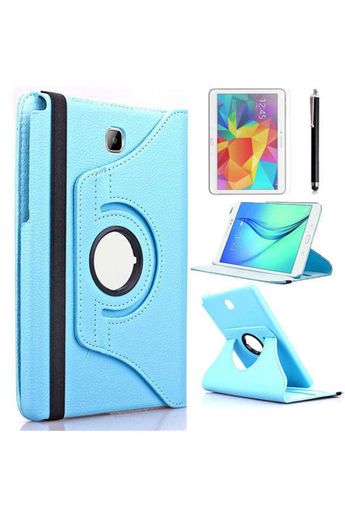 Galaxy Tab A T350 8.0 Dönebilen Standlı Kılıf - Mavi