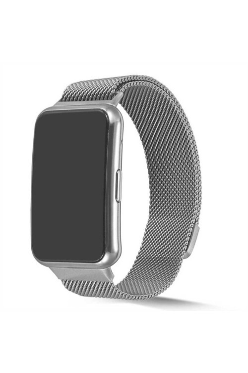 Huawei Watch Fit Uyumlu Krd-01 Metal Kordon Gümüş