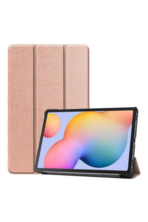Lenovo Tab P11 Pro 11.2" 2.Nesil Baltazar Smart Cover Standlı 1-1 Kılıf-Rose Gold