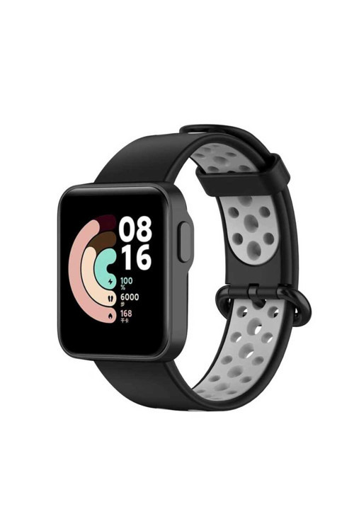 Xiaomi Redmi Watch 2 Lite Krd-02 Uyumlu Prl Kordon Siyah-Gri