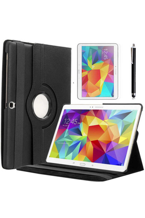 Galaxy Tab 4 10.1 T530 Dönebilen Standlı Kılıf-Siyah