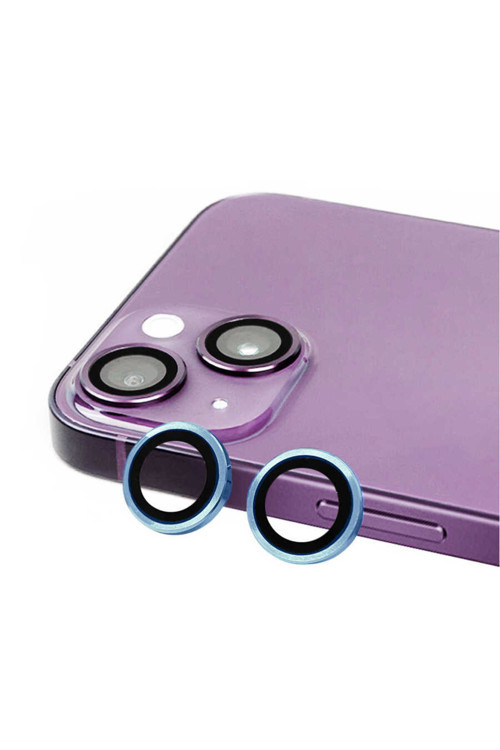 İphone 14 Plus Uyumlu Cl-07 Kamera Koruyucu-Mavi