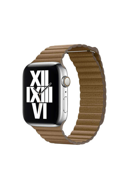 Watch 38Mm Uyumlu Krd-09 Deri Lop Ecrz Kordon-Kahverengi