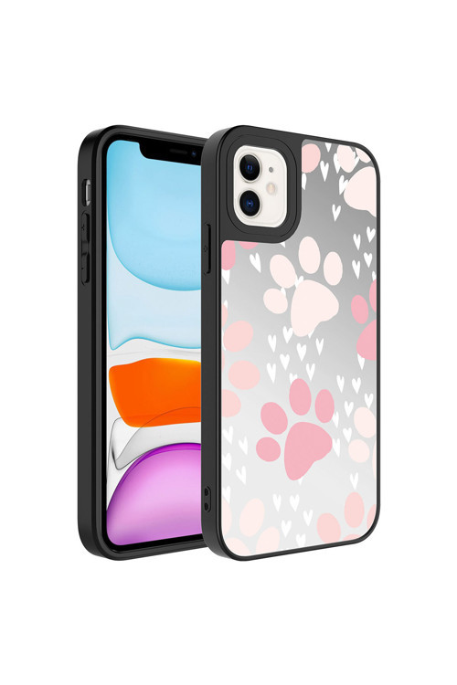 İphone 11 Uyumlu Aynalı Desenli Kamera Korumalı Parlak Mirror Kılıf-Nsmi