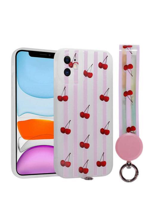 İphone 11 Uyumlu Desenli El Askılı İpli Myst Arte Silikon Kılıf-No9