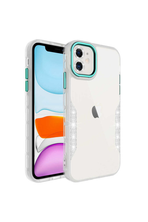 Iphone 11 Kılıf Simli Ve Lens Korumalı Pano Kılıf