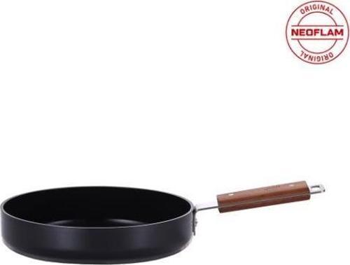 0128 D-NEOBN124 BIEN ALUMINYUM DOKUM TAVA SIYAH 24CM