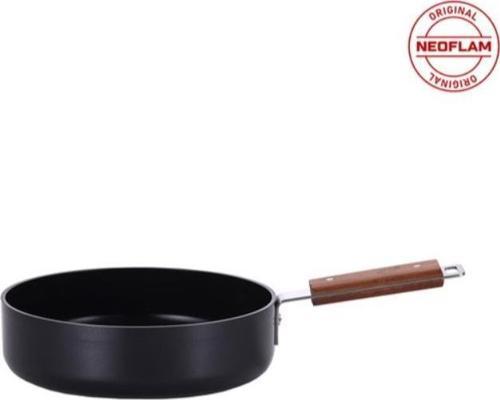 0128 D-NEOBN124W BIEN ALUMINYUM DOKUM WOK TAVA SIYAH 24CM
