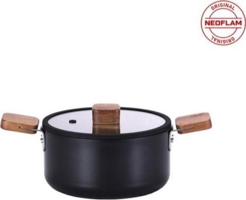 0128 D-NEOBN218 BIEN ALUMINYUM DOKUM TENCERE SIYAH 18CM