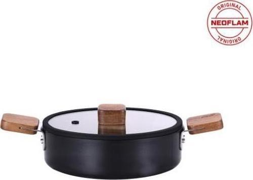 0128 D-NEOBN224L BIEN ALUMINYUM DOKUM SIG TENCERE SIYAH 24CM