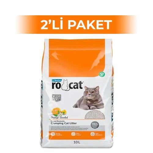 Portakal Kokulu Bentonit Kedi Kumu 10 lt 2 Adet