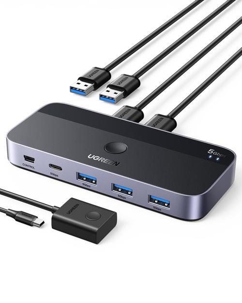 USB 3.0 2-in-4 Çift Ekran Paylaşımlı 5Gbps 1xUSBC, 4xUSB-A Switch, 15705