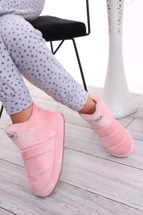 EB080 Kadın Peluş Kışlık Panduf Ev Botu Ev Ayakkabısı
