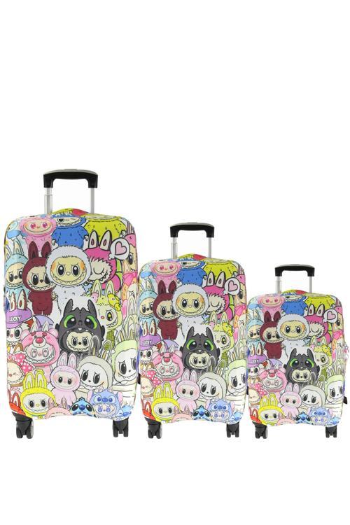 (My#138 LA 2 ) VALİZLER İÇİN KILIF SETİ (KABİN ORTA VE BÜYÜK)