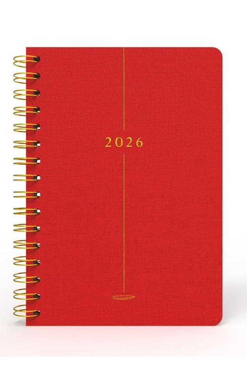 2026 Kırmızı Ajanda (Bez Ciltli) - Ceyda Düvenci