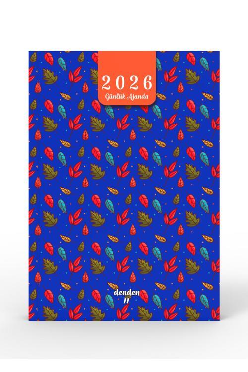 2026 Ajanda Yapraklar Mavi
