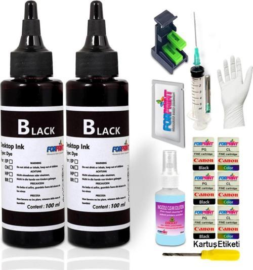 Canon E414/E464/E474/E48 Uyumlu Kartuş Dolum Mürekkebi 2X100 Ml