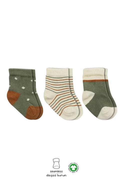 3'lü Penye Kız Soket Çorap Bs10112 Nil