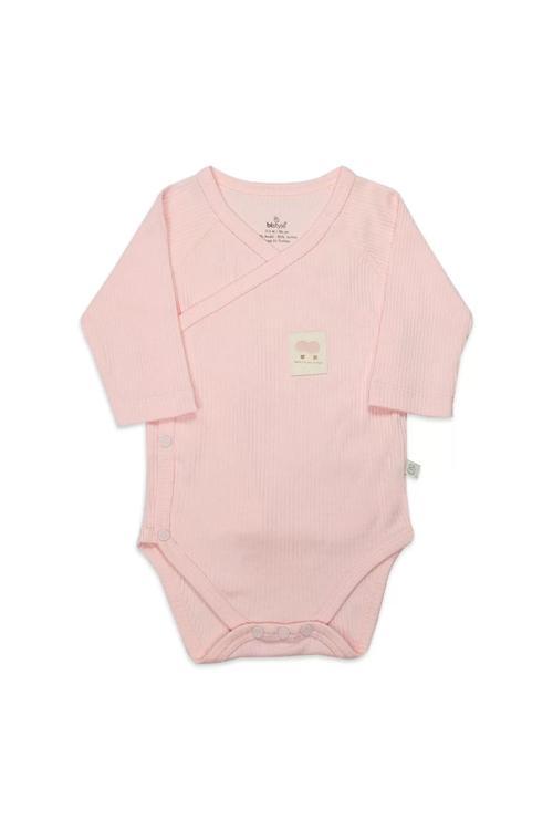 Organic Modal Flying Balloons Kruvaze Uzun Kol Body Bs17121 Pembe