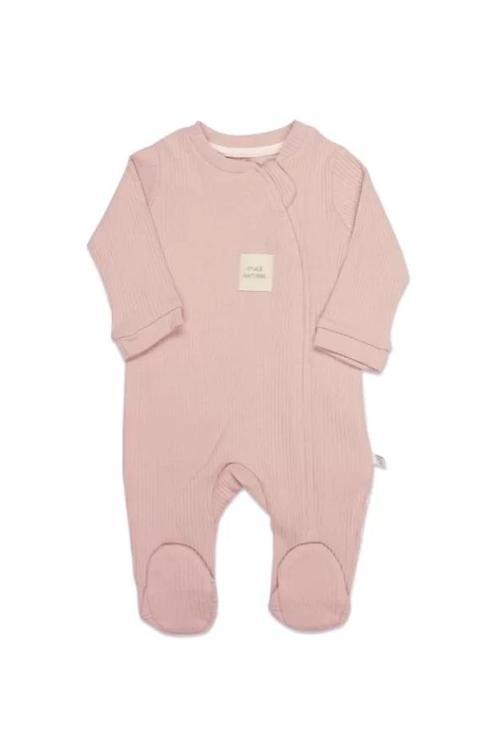Baby Style Natural Fermuarlı Bebe Tulum 15115 Pembe