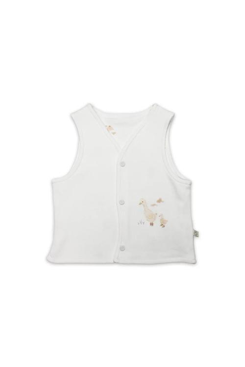 Bistyle Yelek Çift Taraflı Welcome Baby Duck 18104 Sarı-ekru