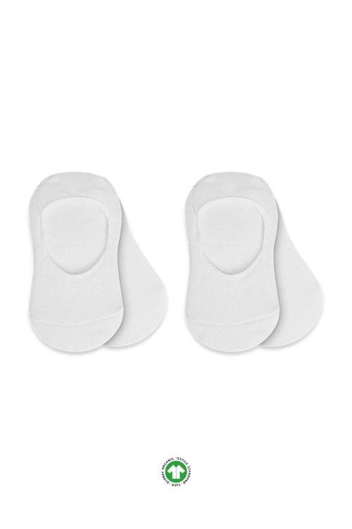 Bistyle 2'li Penye Babet Silikonlu Basic Çorap 30104 Beyaz Beyaz