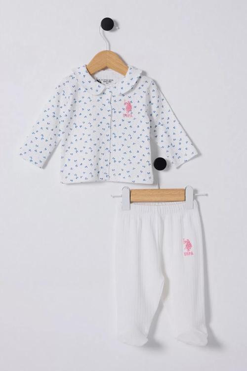 U.s Polo Bebek 2'li Takım Usb2433 Beyaz-mavi
