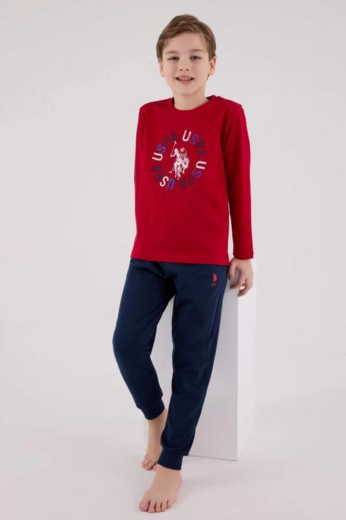 Baby Assn Uzun Kol Pijama Takım Us2214-4 Kırmızı