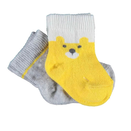 Happy Bear 2'li Çorap Sarı