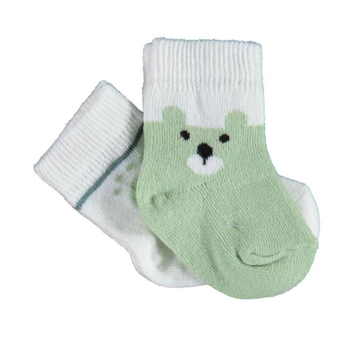 Happy Bear 2'li Çorap Yeşil