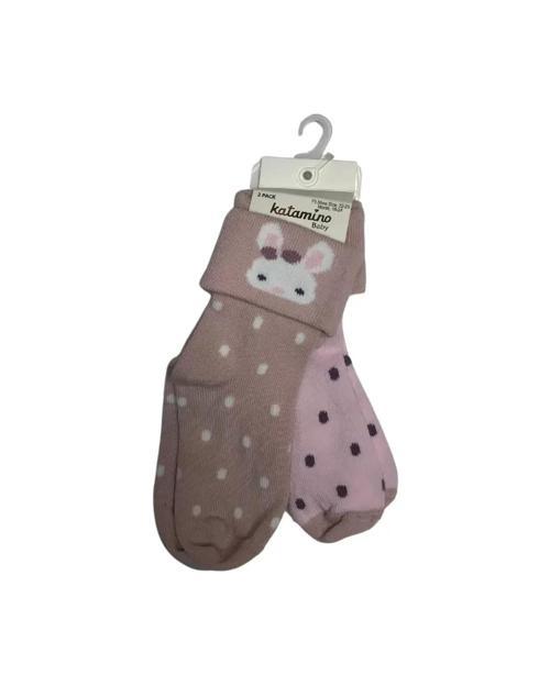 Katamino Lintan 2'li Bebek Soket Çorap K46272 Asorti
