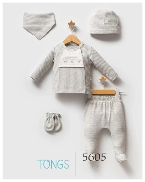 Baby Classic Bear 5'li Hastane Çıkışı 5605 Gri