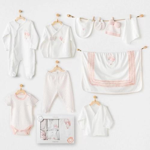 Andywawa Ac25551 Newborn Set Pınk Baloons 10'lu Hastane Çıkışı Ekru