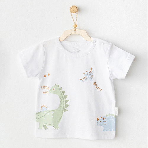 Andywawa Ac25978 Casual Bebek Tshırt White
