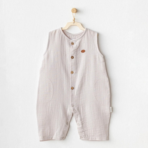 Andywawa Ac25883 Müslin Home Bebe Tulum Beige