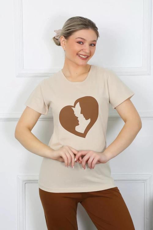 Kısa Kol Penye Pijama Takımı