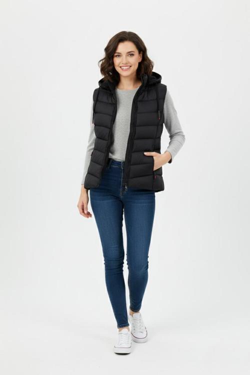 Kadın Kapüşonlu Spor Yelek 5000 BGL-ST04894