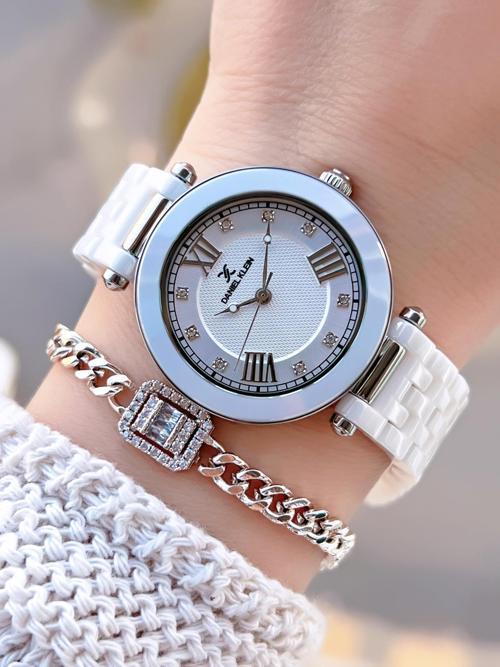 Seramik Kordon Özel Tasarım 2 Yıl Garantili 3 Atm Kadın Kol Saati+Bileklik SR.14282.2