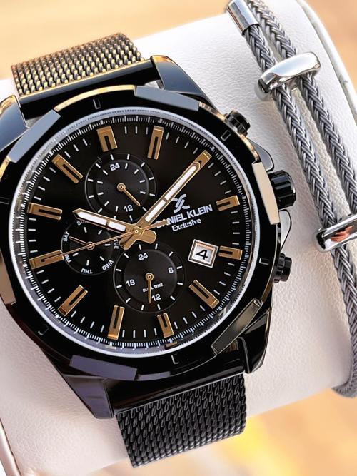 Hasır Kordon İtalyan Tasarım Bileklik Hediyeli 2 Yıl Garantili Erkek Kol Saati E13356.5