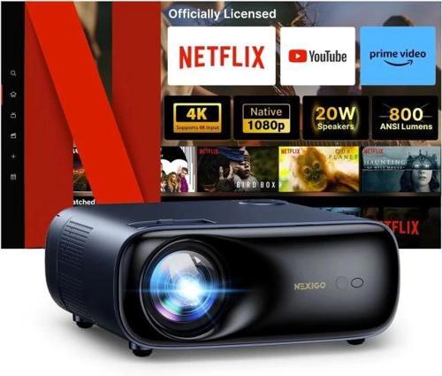 PJ40 Ultra Dış Mekan Netflix Projektörü, 800 ANSI Lümen