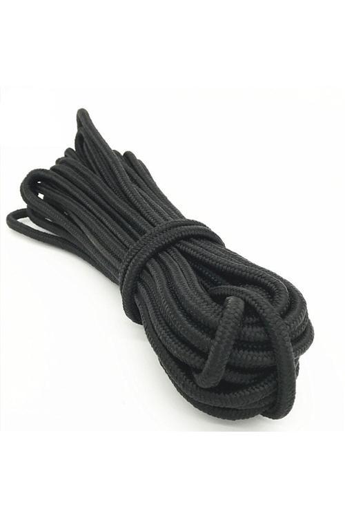 Siyah Renkli İskota Halat İp 12 Mm 10 Metre Yelken Mandar Halatı