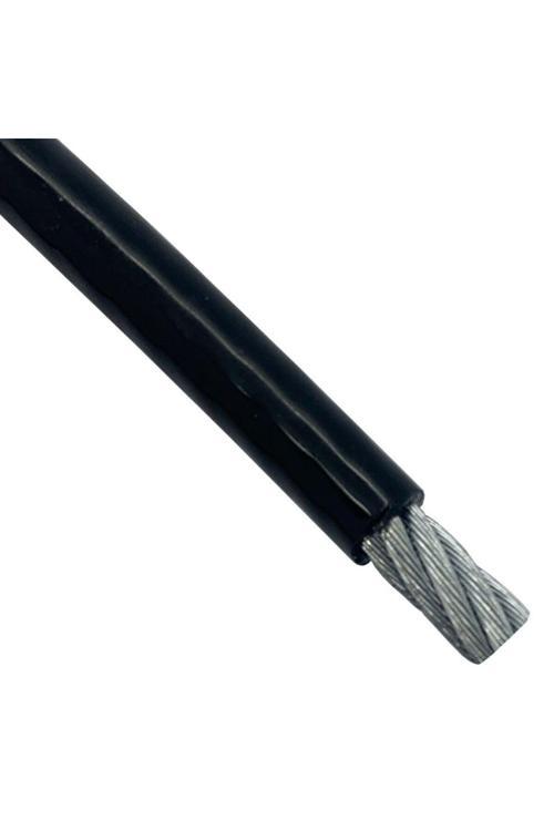 Siyah Siyah Izoleli Çelik Halat Spor Aleti Çelik Halatı 10 Metre