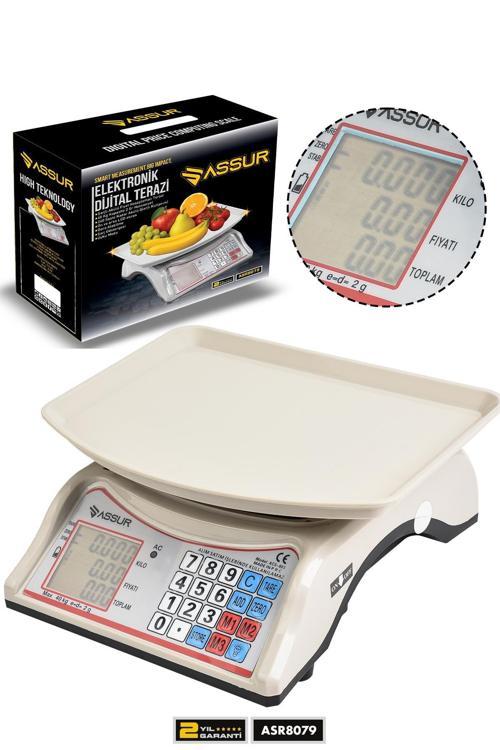 Akülü Dijital Mutfak Terazisi 2 Gr 40 Kg Şarjlı Hassas Ölçüm Tartı Hassas Terazi
