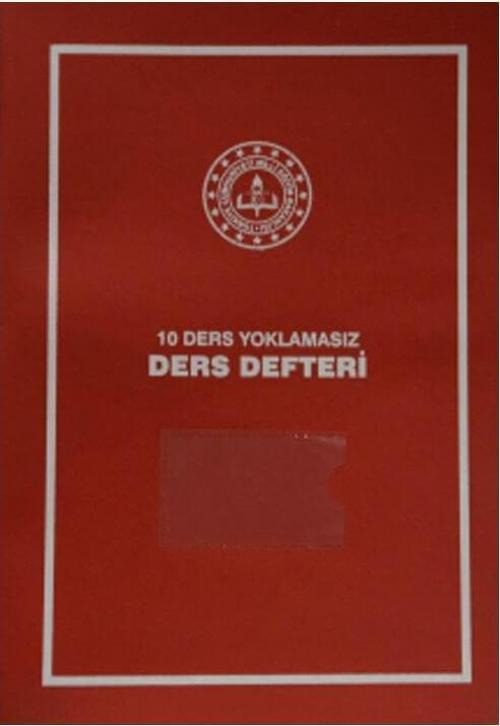 Ders Defteri 10 Dersli Yoklamasız Lise Kırmızı Plastik Kapak