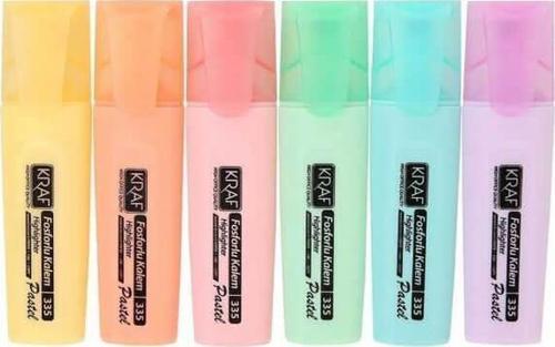 6'lı Pastel Renk Fosforlu İşaretleme Kalem Seti 335