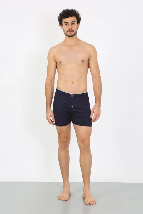 Erkek Penye Boxer Lacivert