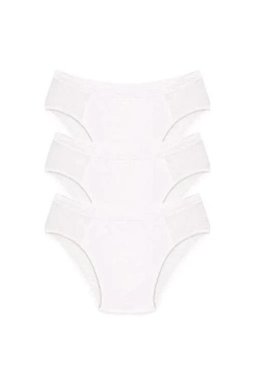 Erkek Pamuk 3lü Beyaz Slip