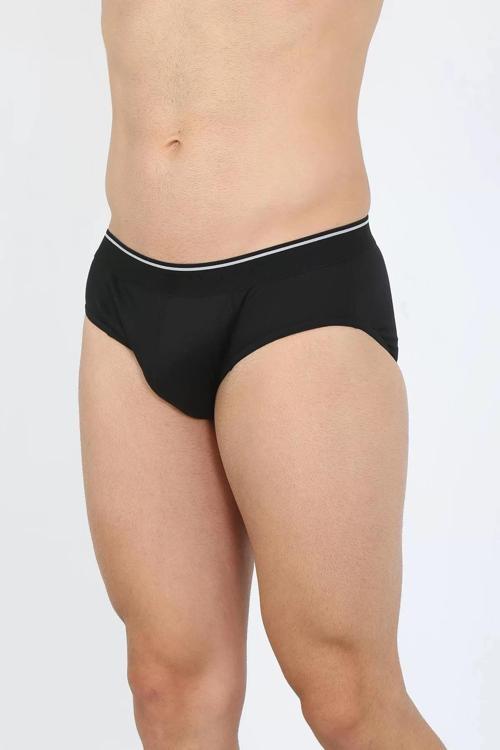 Erkek Pamuk Likralı Slip Siyah