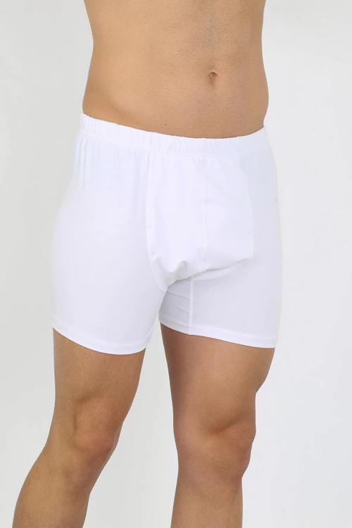 Erkek Pamuk Paçalı Külot Beyaz